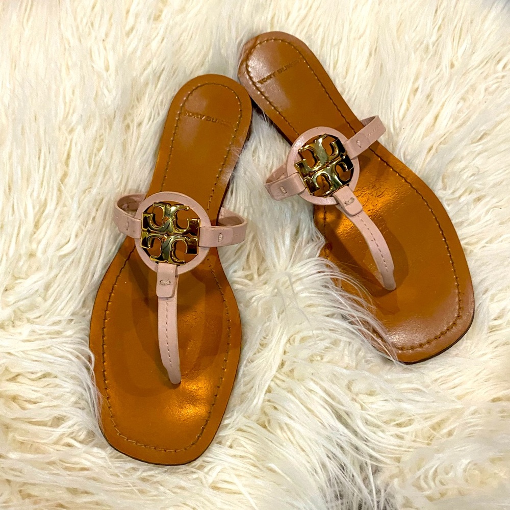 Tory Burch Pink Mini Miller Leather Sandal 8.5